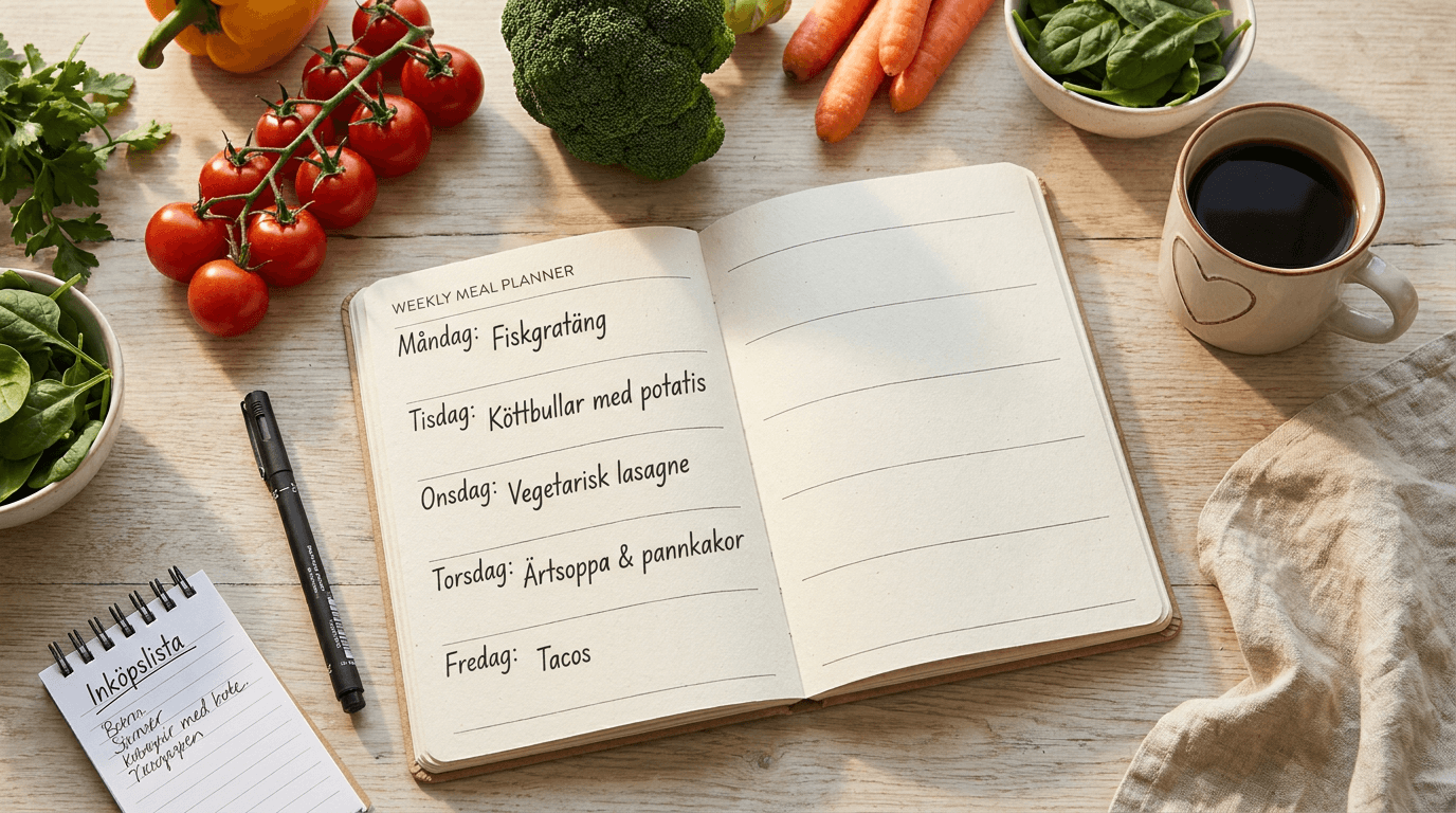Planera matlista för veckan – enkel guide